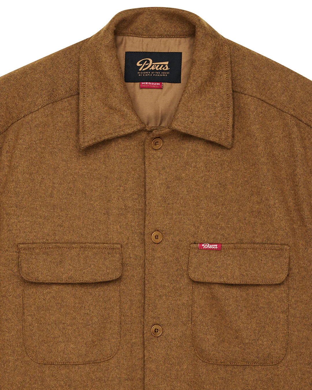 Clayton Wool Shirt - Bronze Brown - Image 7