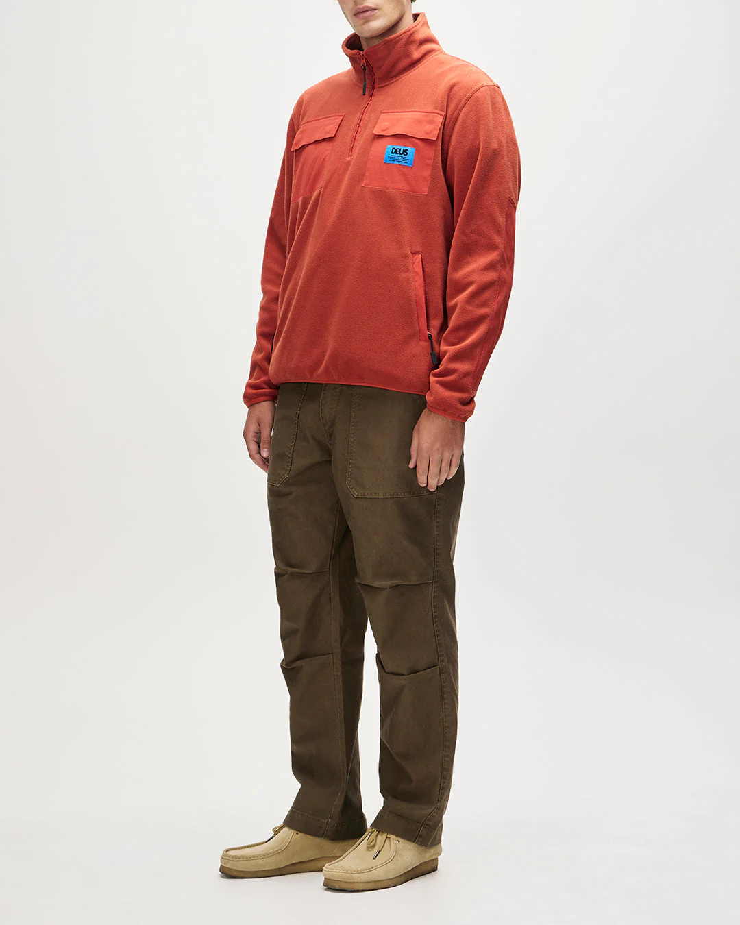 Section Zip Neck Fleece - Terracotta - Image 5