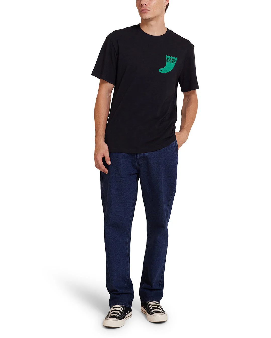 Single Fin Tee - Black - Image 3
