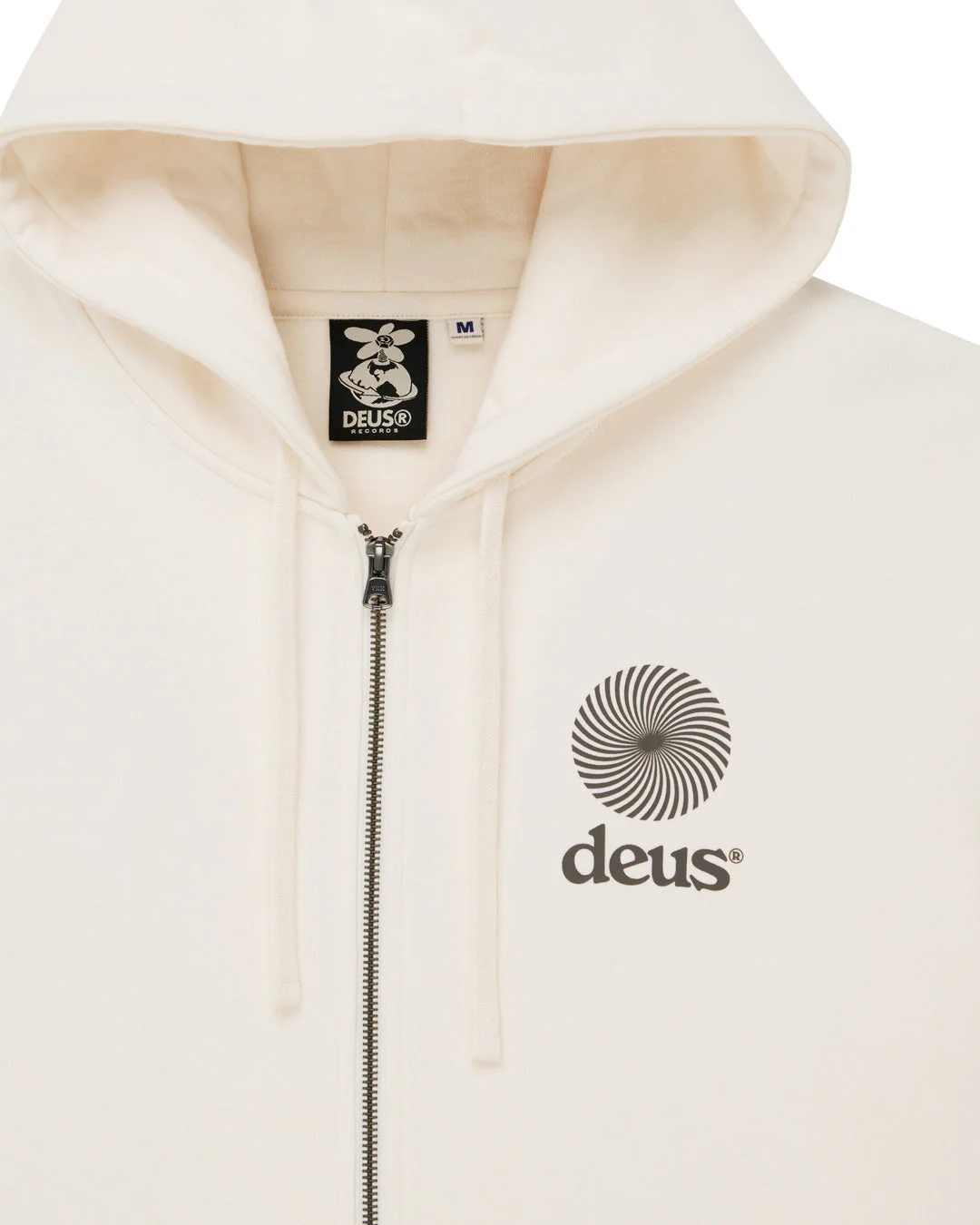 Strata Zip Hoodie - Dirty White - Image 9