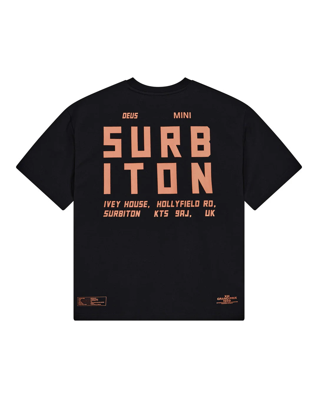 Surbiton Address Tee - Black - Image 4