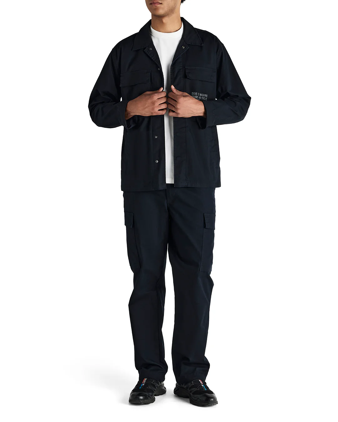 Tommy Poplin Surf Shirt - Black - Image 5