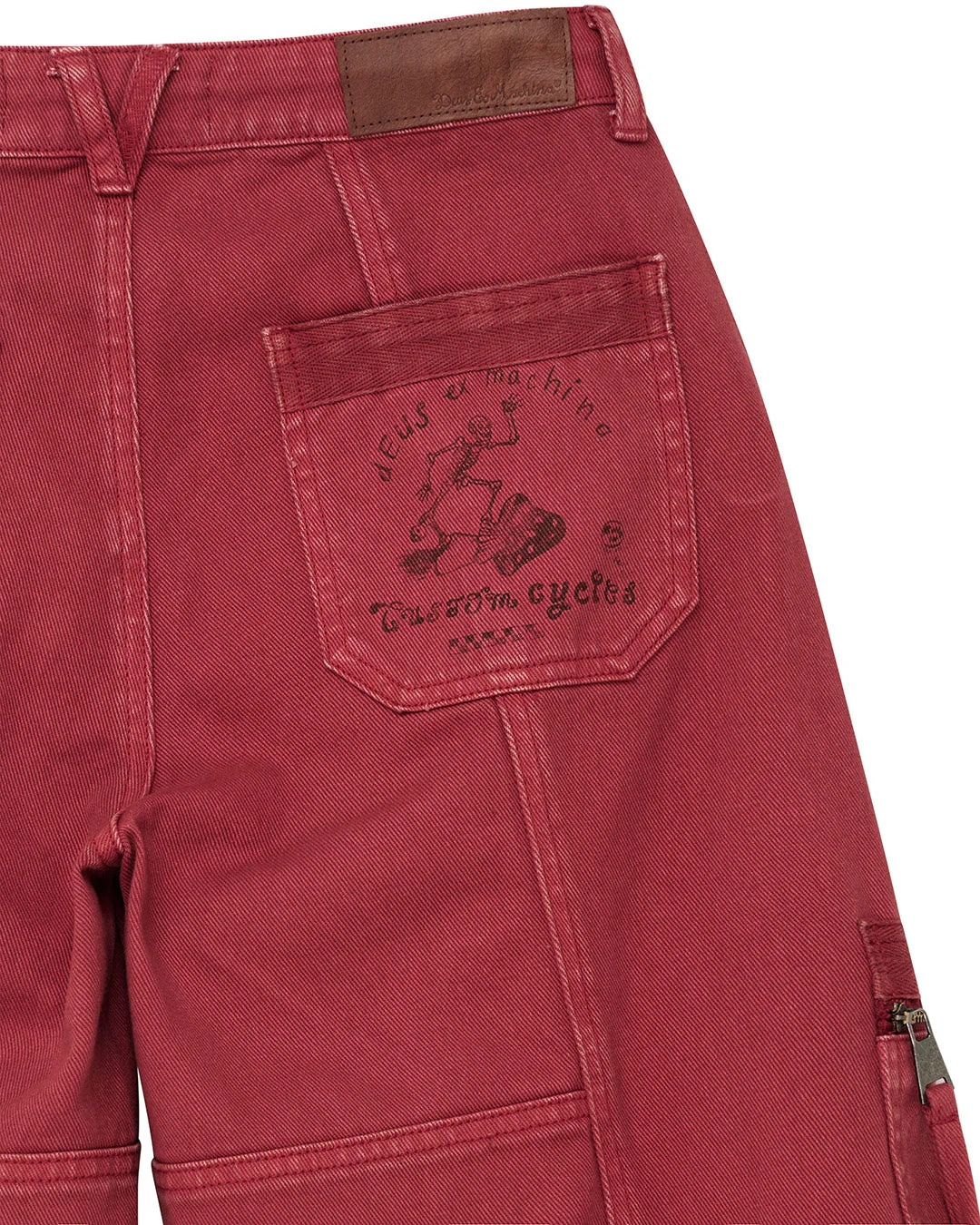 W. Cargo Shorts - Red - Image 4